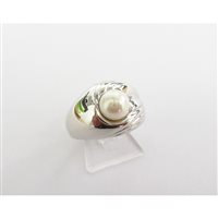 Anillo Damiata Gioielli Mujer in Oro blanco Perla 985/102/1-D199 - 985/102/1-D199